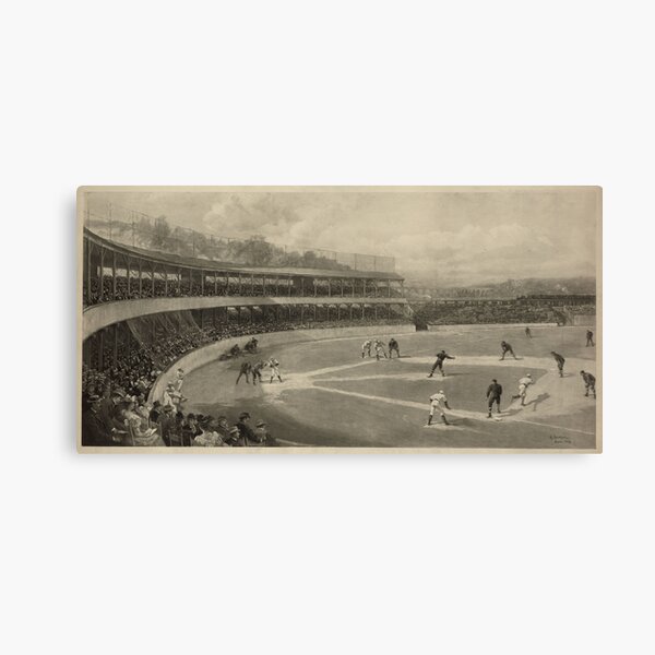 Vintage Illustration of a Baseball Game (1894) Canvas Print
