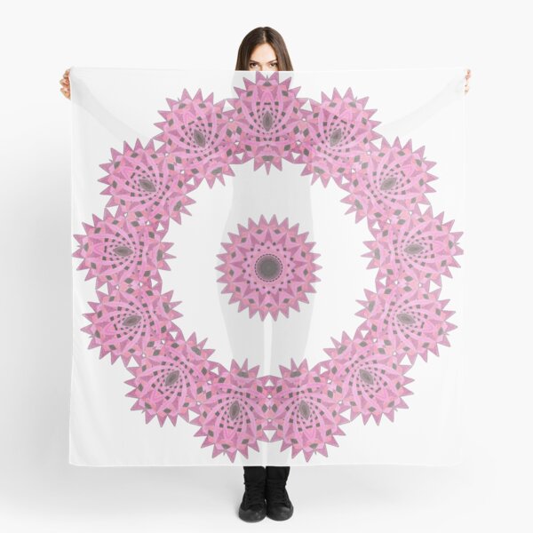 Fall Into Winter Cranberry Circles and Twists Scarf