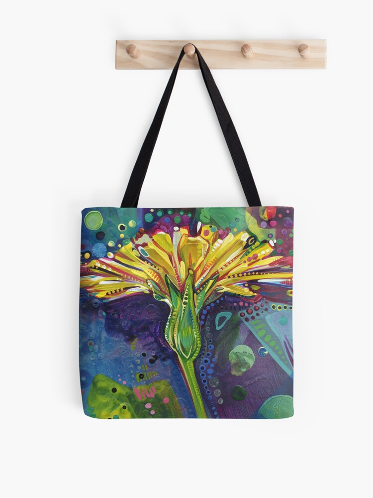 Thumbnail 1 of 2, Tote Bag, Dandelion designed and sold by gwennpaints.