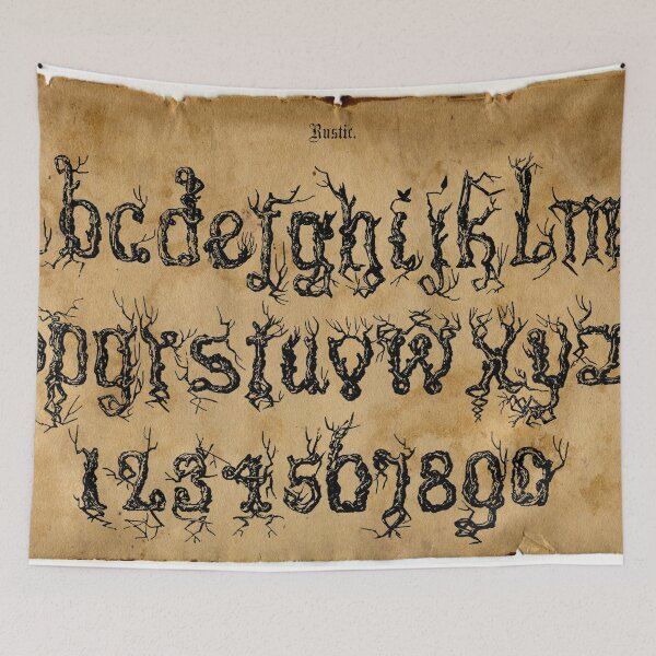 Item preview, 1906 Rustic Alphabet designed and sold by CLEArt.