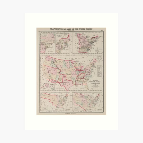 Item preview, Vintage United States Land Acquisitions (1884) designed and sold by BravuraMedia.