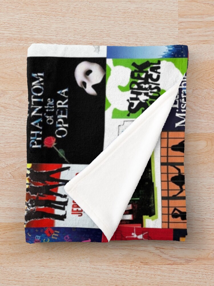 Alternate view of Musicals Collage III Throw Blanket