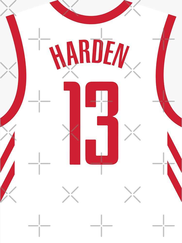 JAMES HARDEN JERSEY - HOUSTON ROCKETS Sticker for Sale by