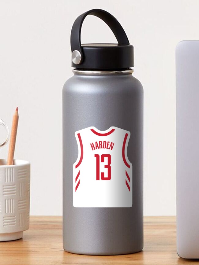 James Harden White Rockets Jersey Sticker for Sale by