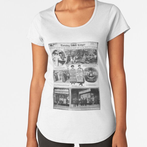 Suffragette Newspaper 1915 Premium Scoop T-Shirt