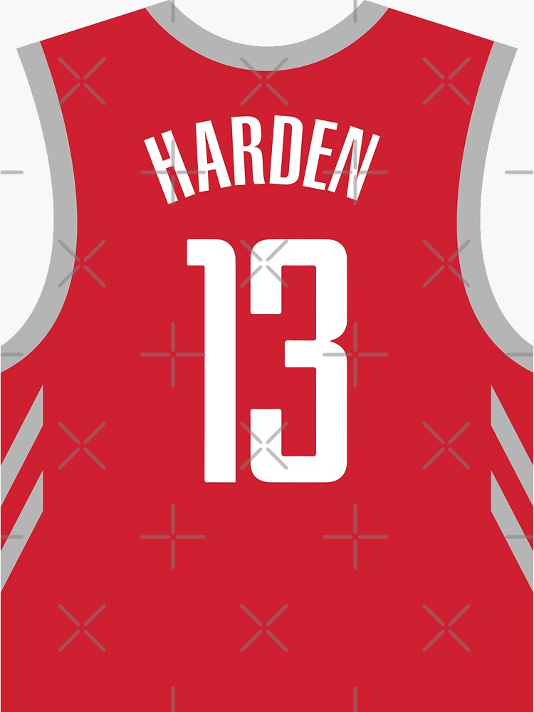 James Harden Red Rockets Jersey Sticker for Sale by