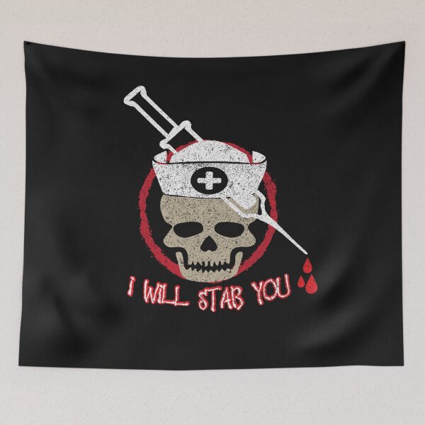 Item preview, Nurse skull with syringe designed and sold by tarek25.