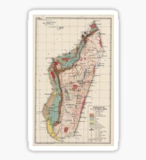 Geologische Vintage Karte von Madagaskar (1922) Sticker