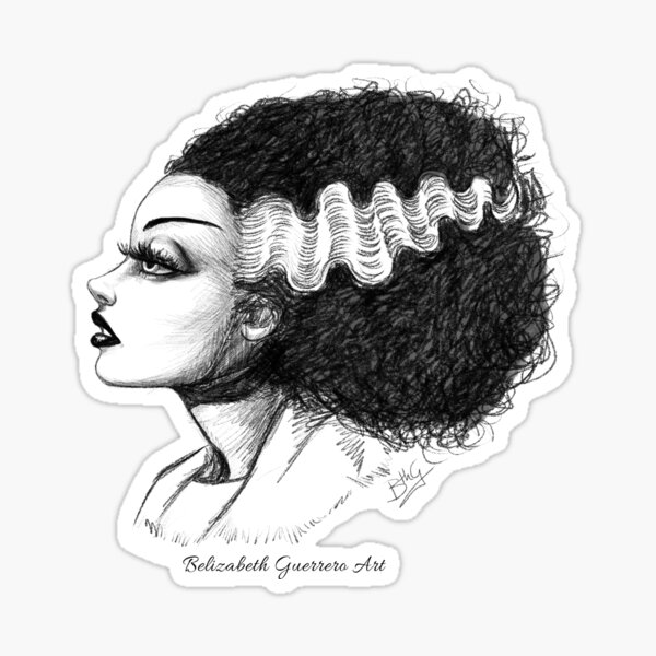 “Frankenstein’s Bride” Sticker for Sale by belizabethg | Redbubble