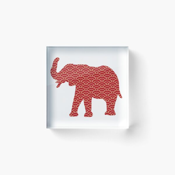 Item preview, Red Scroll Elephant designed and sold by samr0013.