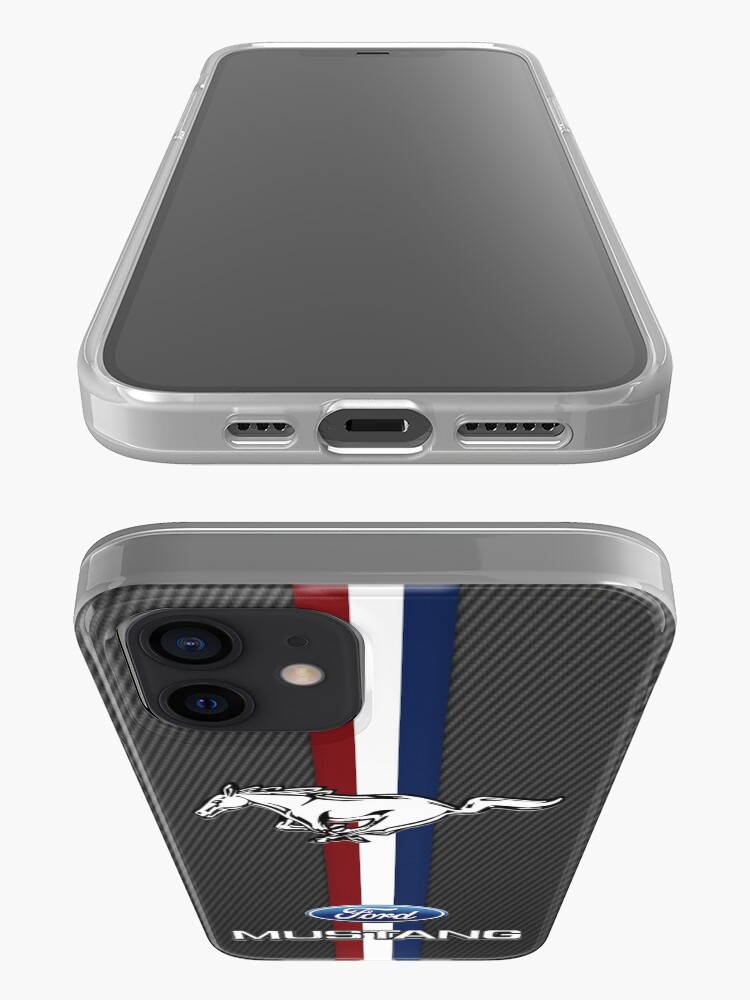 Alternate view of ford mustang Black carbon iPhone Case & Cover