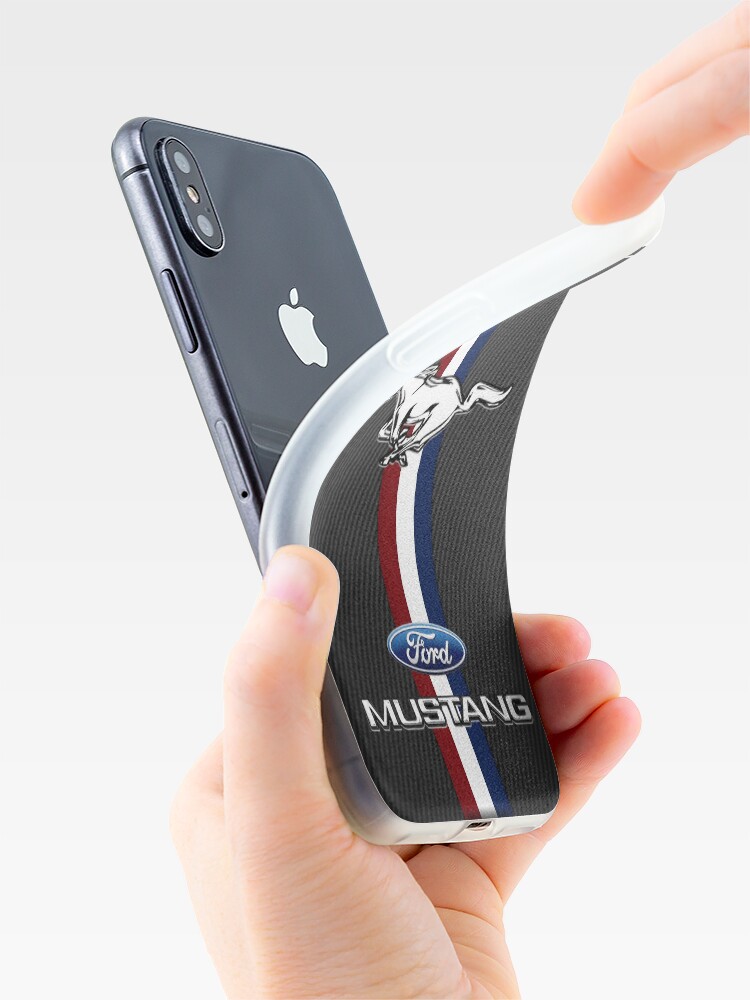 Alternate view of ford mustang Black carbon iPhone Case & Cover