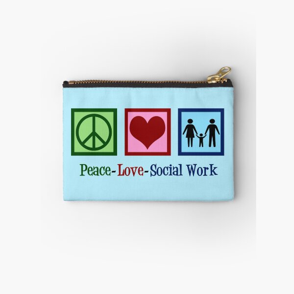Aperçu de l'œuvre Peace Love Social Work créée et vendue par Epic Love Designs.