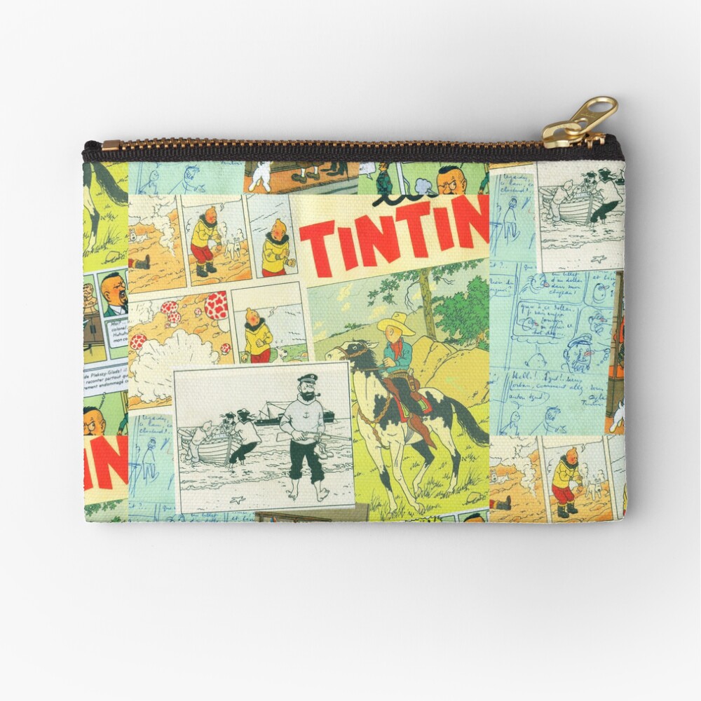 tintin collage 3 Zipper Pouch