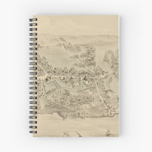 Item preview, Vintage Pictorial Map of Madison CT (1881) designed and sold by BravuraMedia.