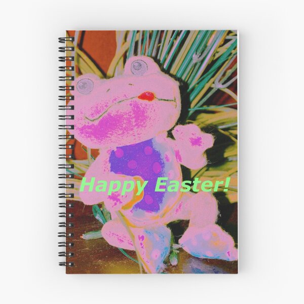 Item preview, Pink frog with an Easter message designed and sold by B. Randi Bailey.