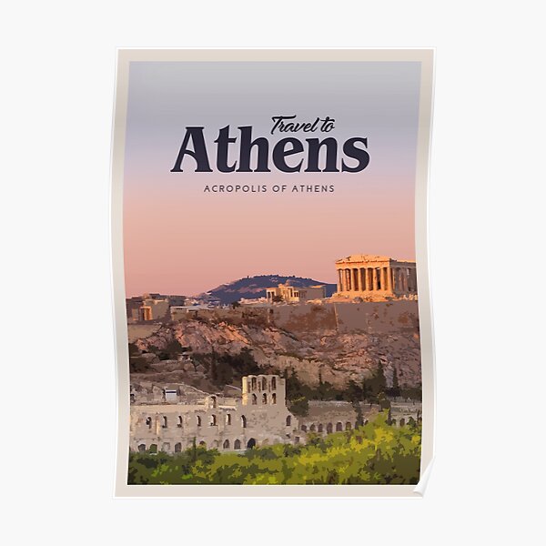 Greece Greek Mount of Athos Europe European Vintage Travel Advertisement Poster 