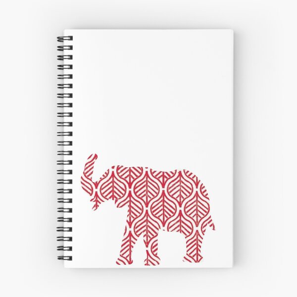 Item preview, Red Leaf Pattern Elephant designed and sold by samr0013.