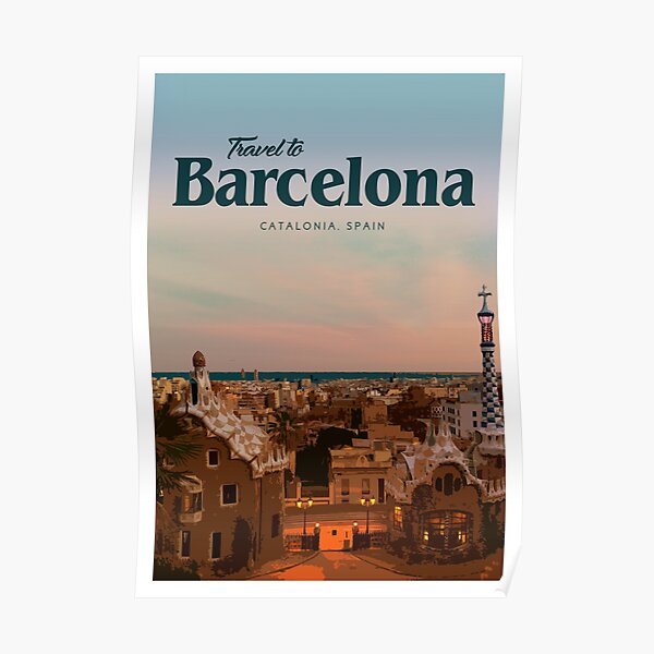 Travel to Barcelona Poster