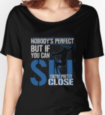 Skiing skier winter sports Winter retro sport mountains Women's Relaxed Fit T-Shirt