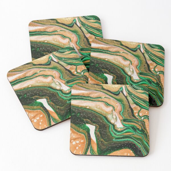 Item preview, Green Copper - Acrylic Pouring designed and sold by fabenfro.
