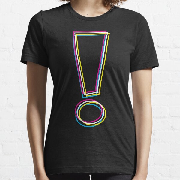 CMYK(W) Graphic Exclamation Point Outlines Essential T-Shirt