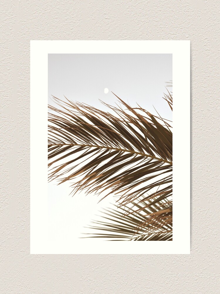 Alternate view of Palm Tree Leaves in Beige Art Print