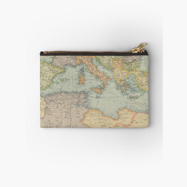 Item preview, Mapa vintage del mar mediterráneo (1912) designed and sold by BravuraMedia.