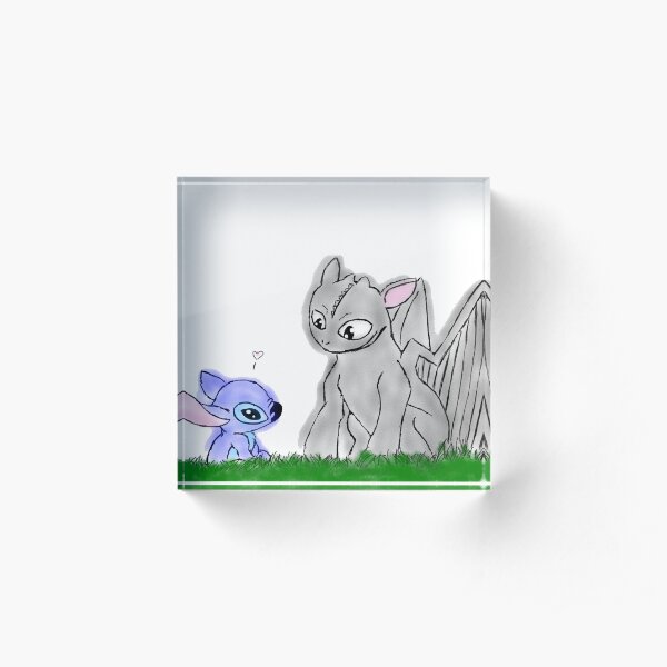 Toothless and Stitch Acrylic Block