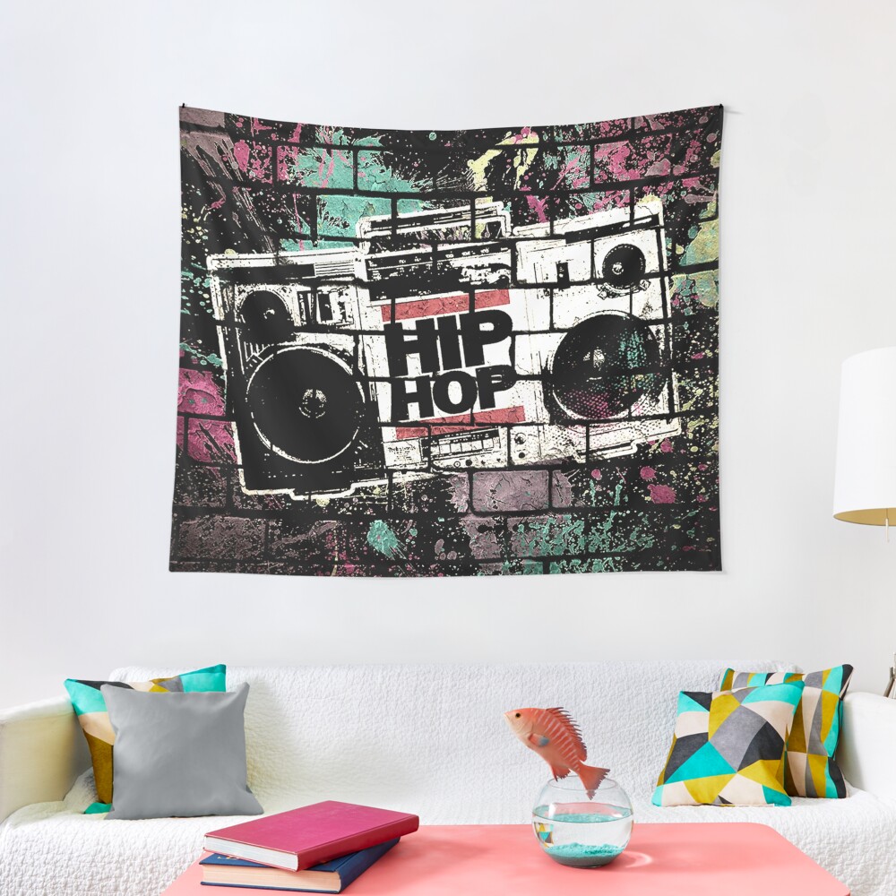 "HIP HOP BOOMBOX" Tapestry for Sale by BobbyG305 Redbubble