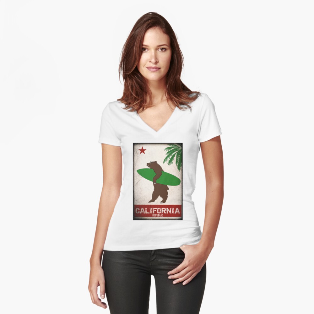 Item preview, Fitted V-Neck T-Shirt designed and sold by MCPUMD.