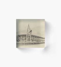 Principality Stadium North View Vintage Acrylic Block