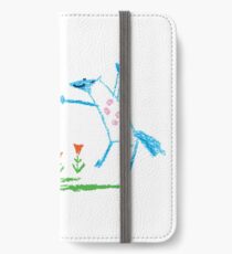Kids hand drawn horse pattern. iPhone Wallet/Case/Skin