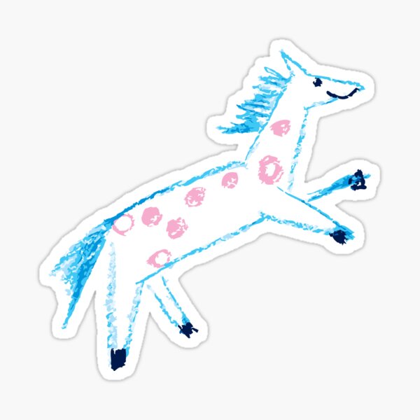 Aperçu de l'œuvre  Motif de cheval dessiné main enfants. créée et vendue par Bokasana.