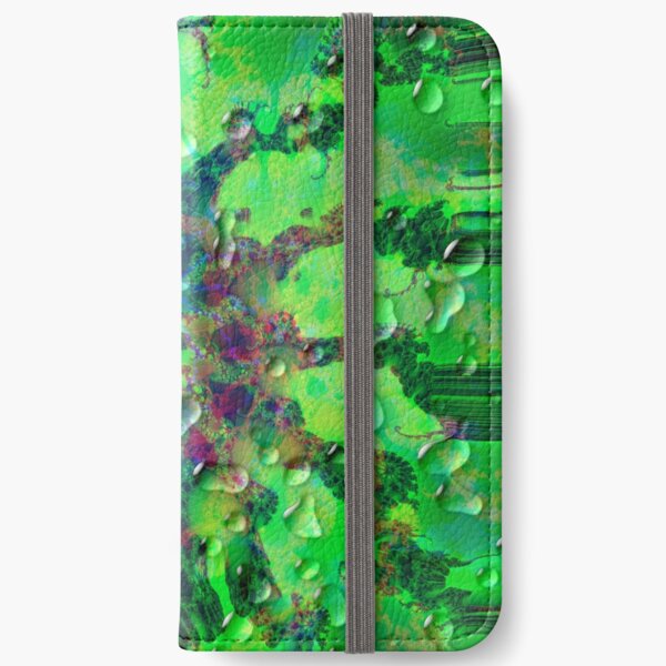 Fraktal Meadow Rain iPhone Flip-Case