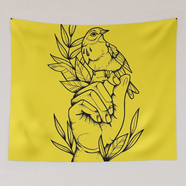 Item preview, Neo traditional hand with bird designed and sold by ivyklomp.