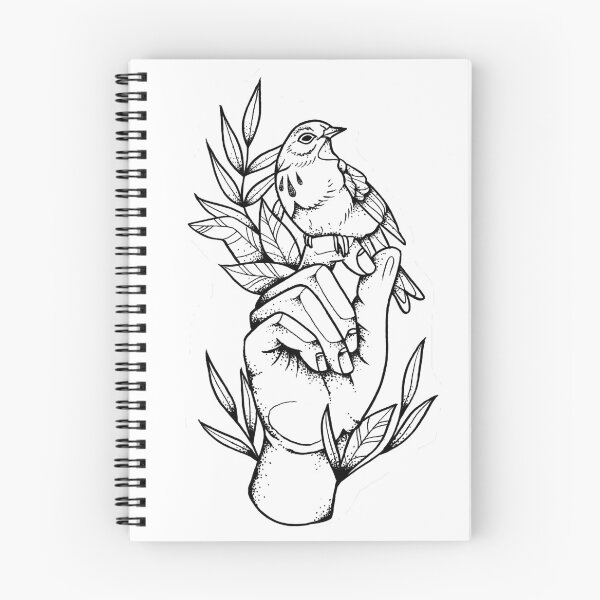 Item preview, Neo traditional hand with bird designed and sold by ivyklomp.