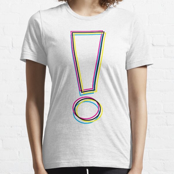 CMYK Graphic Exclamation Point Outlines Essential T-Shirt