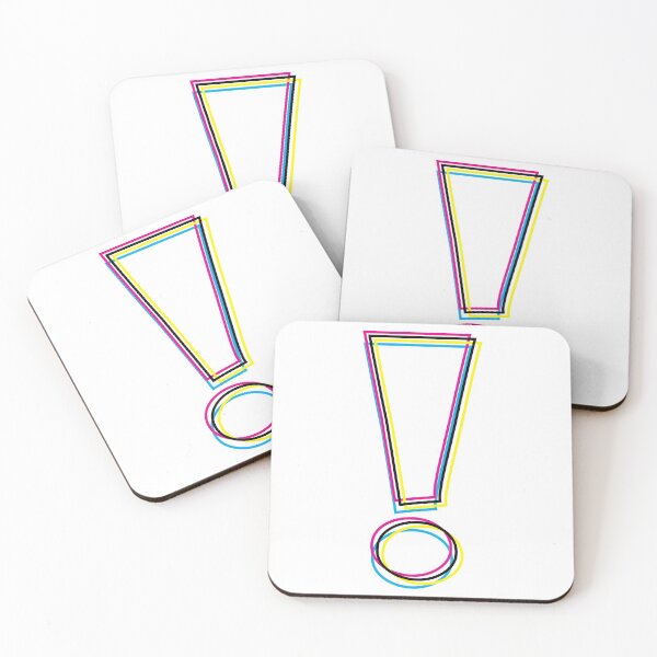 Item preview, CMYK Graphic Exclamation Point Outlines designed and sold by wheedesign.