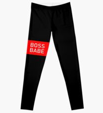 Boss Babe - Rot Weiß Leggings