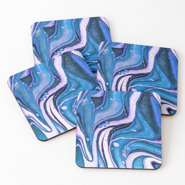 Item preview, PurpleBlue -  Acrylic Pouring designed and sold by fabenfro.
