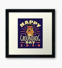 Happy Groundhog Day 2019 Framed Print
