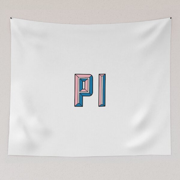 Item preview, Pi - 3D letter peach and cobalt designed and sold by Maceym13.