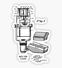 Classic Ribbon Microphone 1938 Patent Print Sticker