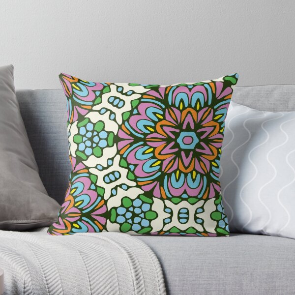 Ice Queen Floral Rock Garden Throw Pillow