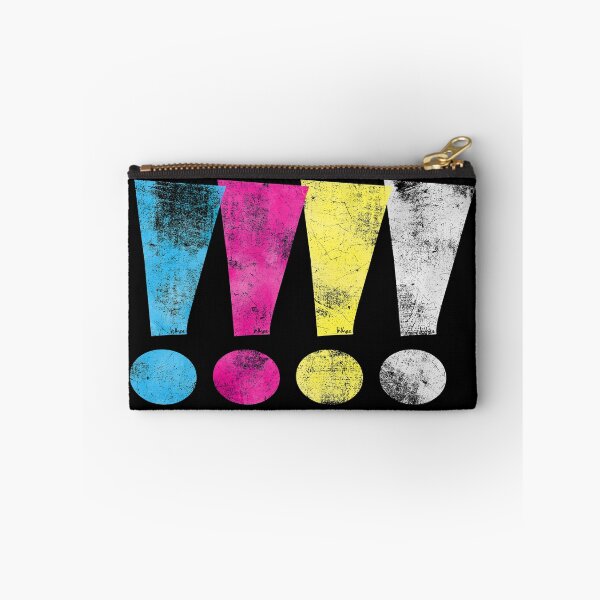 Item preview, Distressed CMYK(W) Graphic Exclamation Points designed and sold by wheedesign.