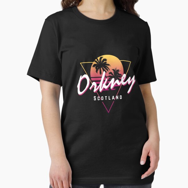 Item preview, Funny 80s Retro Sunset 'Orkney' Scotland designed and sold by dinosareforever.