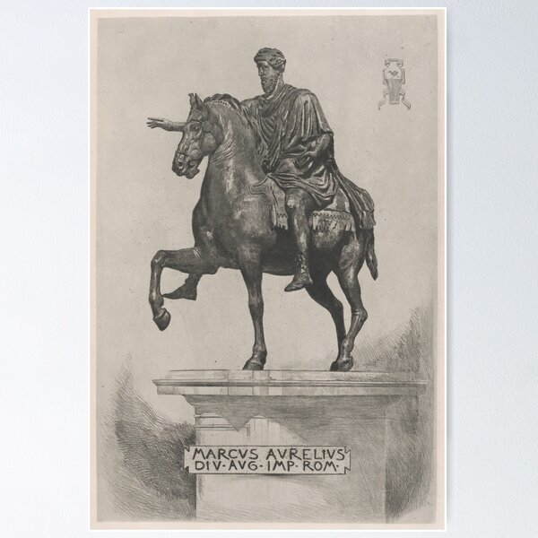 Item preview, Vintage Marcus Aurelius Statue Illustration (1889) designed and sold by BravuraMedia.