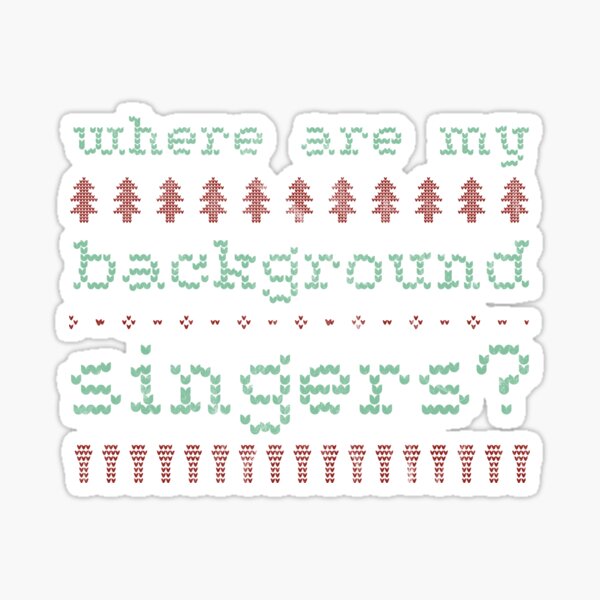 Aperçu de l'œuvre Où sont mes antécédents chanteurs drôle moche chandail de Noël créée et vendue par Dr Carol Ding-Dong.