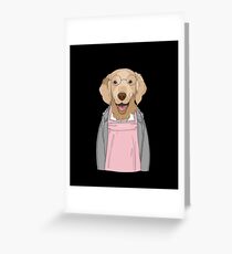 Dressed Golden Retriever Greeting Card